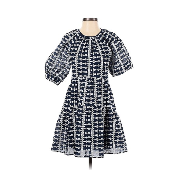 MAJE Ridol Embroidered Organza-Voile Mini Dress In White - FR 34 / US 2 - Picture 1 of 2